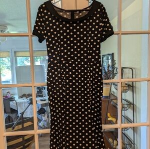 Polka dot swing dress